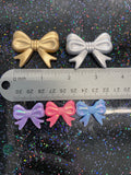 Blue 1 inch AB Bow Bead
