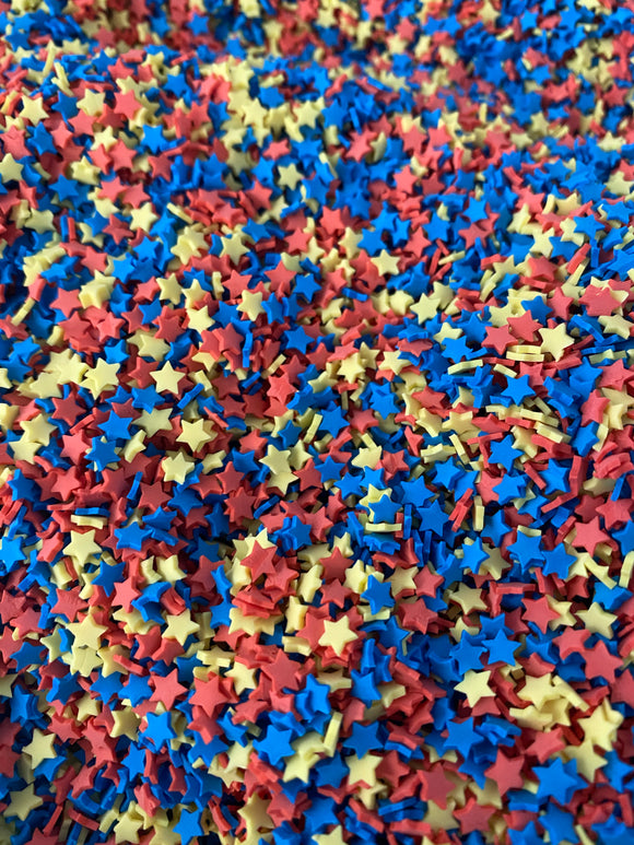 Clay- Red, Blue, Yellow Stars