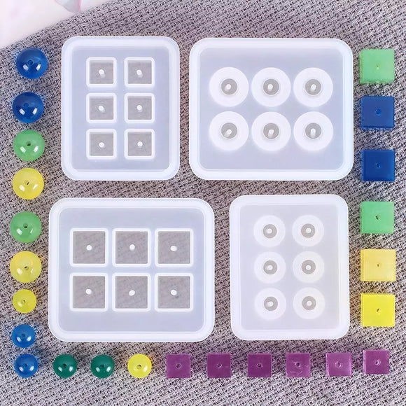 9mm 12mm 16mm Beads Silicone Mold-round Square Beads Resin Mold